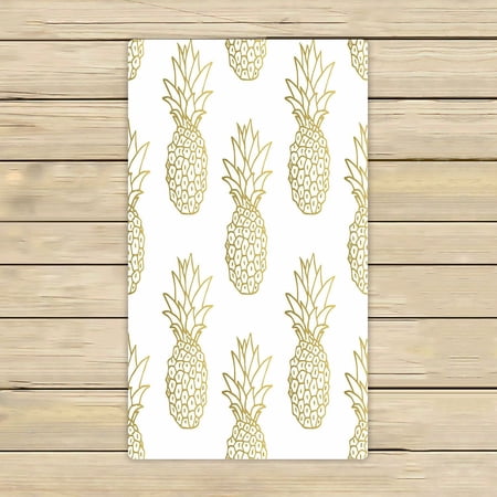 ABPHQTO Pattern Gold Pineapple Towels Beach Bath Pool Sprot Travel Hand Spa Towel 16x28 Inch
