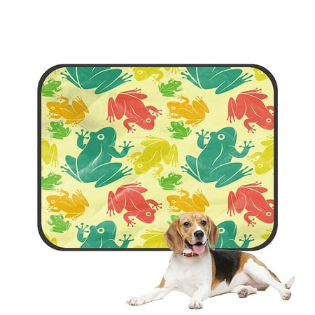 ABPHQTO Pattern Of Frogs Pet Dog Cat Bed Pee Pads Mat Cushion Potty Dogs Blankets Crate Bed Kennel 25x30 inch