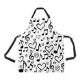 thumbnail image 1 of ABPHQTO Pattern Of Musical Notes Apron Home Kitchen Apron with Pockets, 1 of 1
