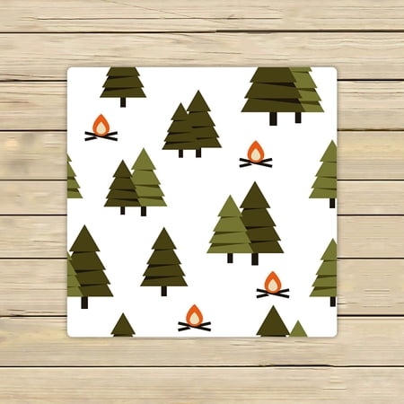 ABPHQTO Pattern Of Trees And Campfires Towels,Beach Bath Pool Sprot Travel Hand Spa Towel 13x13 Inch
