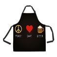thumbnail image 1 of ABPHQTO Peace Love Apron Home Kitchen Apron with Pockets, 1 of 1