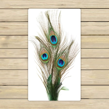 ABPHQTO Peacock Feathers Towels,Beach Bath Pool Sprot Travel Hand Spa Towel 16x28 Inch
