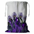 thumbnail image 1 of ABPHQTO Peacock Storage Basket Laundry Bag with Drawstring 24x32 Inch, 1 of 3