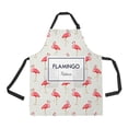 thumbnail image 1 of ABPHQTO Pink Flamingo Beige Pink Color Separate Layer Apron Home Kitchen Apron with Pockets, 1 of 1