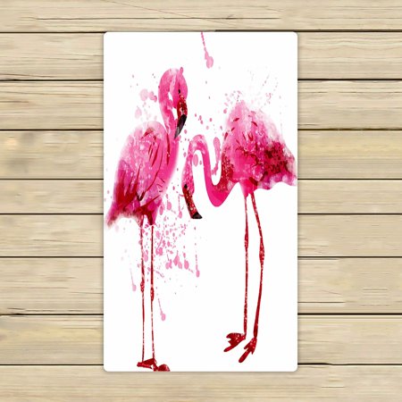 ABPHQTO Pink Flamingo Splashes Towels,Beach Bath Pool Sprot Travel Hand Spa Towel 16x28 Inch