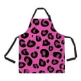 thumbnail image 1 of ABPHQTO Pink Leopard Texture Pattern Apron Home Kitchen Apron with Pockets, 1 of 1
