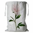 thumbnail image 1 of ABPHQTO Pink Peony Isolated Storage Basket Laundry Bag with Drawstring 18x24 Inch, 1 of 3