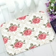 thumbnail image 1 of ABPHQTO Pink Roses Curly White Retro Doormat Entrance Rug Area Rug Floor Mat Home Decor 23.5x16.7 Inch, 1 of 1