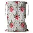 thumbnail image 1 of ABPHQTO Pink Roses Curly White Retro Storage Basket Laundry Bag with Drawstring 18x24 Inch, 1 of 3