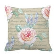 thumbnail image 1 of ABPHQTO Pink Roses With Lavender Pillow Case Pillow Cover Pillow Protector Two Sides For Couch Bed 18x18 Inch, 1 of 1