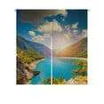 thumbnail image 1 of ABPHQTO Piva Canyon Reservoir National Park Europe Beauty World Japanese Noren Curtain Doorway Door Window Treatment Curtains Cotton Linen Curtain 85x120 cm, 1 of 1