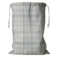 thumbnail image 1 of ABPHQTO Plaid Check Pattern In Shades Of Pale Grey Storage Basket Laundry Bag with Drawstring 18x24 Inch, 1 of 3