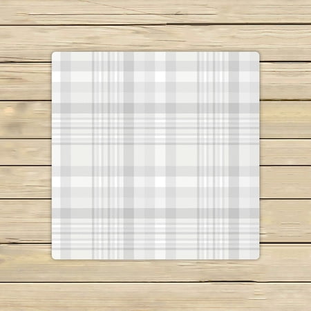 ABPHQTO Plaid Check Pattern In Shades Of Pale Grey Towels,Beach Bath Pool Sprot Travel Hand Spa Towel 13x13 Inch