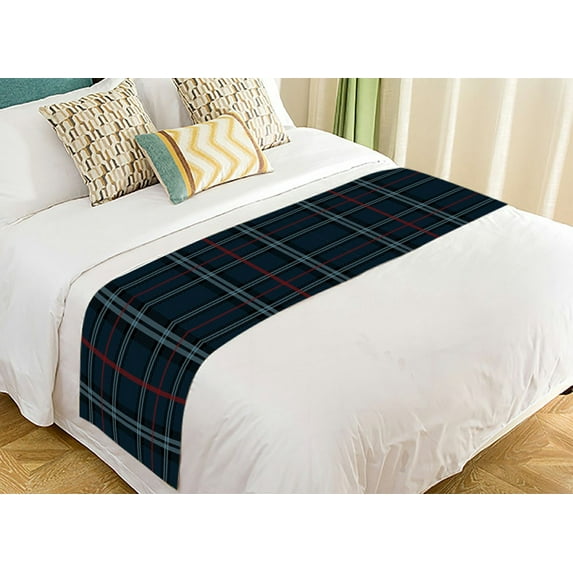 ABPHQTO Plaid Lumberjack Buffalo Bed Runner Bedding Scarf Bed Decoration 20x95 inch