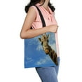 thumbnail image 1 of ABPHQTO Portrait Giraffe Camelopardalis Blue Sky White Clouds Wildlife Canvas Bag Reusable Tote Grocery Shopping Bags Tote Bag 14x16 inch, 1 of 2