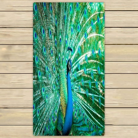 ABPHQTO Portrait Of Peacock With Feathers Out Towels,Beach Bath Pool Sprot Travel Hand Spa Towel 30x56 Inch