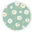thumbnail image 1 of ABPHQTO Pretty Daisy Round Beach Blanket with Tassels Beach Throw Towel Yoga Mat Picnic Blanket, 1 of 1