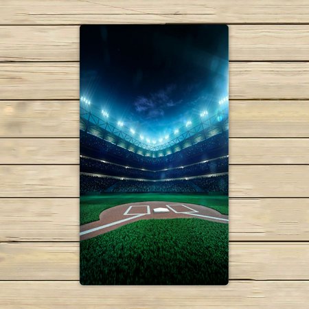 ABPHQTO Professional Baseball Grand Arena Night Towels,Beach Bath Pool Sprot Travel Hand Spa Towel 16x28 Inch