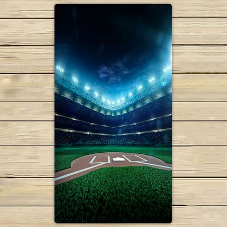 ABPHQTO Professional Baseball Grand Arena Night Towels,Beach Bath Pool Sprot Travel Hand Spa Towel 30x56 Inch