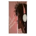 thumbnail image 1 of ABPHQTO Profile African Girl Headphones Japanese Noren Curtain Doorway Door Window Treatment Curtains Cotton Linen Curtain 85x150 cm, 1 of 1