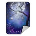 thumbnail image 1 of ABPHQTO Purple Meadow With A Fairy Tree Fleece Blanket Fleece Back Throw Blanket 58x80 inch, 1 of 1