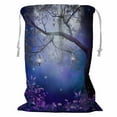 thumbnail image 1 of ABPHQTO Purple Meadow With A Fairy Tree Storage Basket Laundry Bag with Drawstring 24x32 Inch, 1 of 3