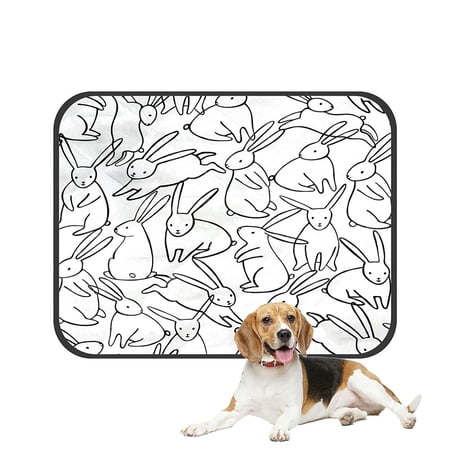 ABPHQTO Rabbit Bunny Pet Dog Cat Bed Pee Pads Mat Cushion Potty Dogsblankets Crate Bed Kennel 14x18 inch