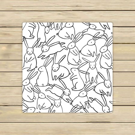 ABPHQTO Rabbit Bunny Towels,Beach Bath Pool Sprot Travel Hand Spa Towel 13x13 Inch