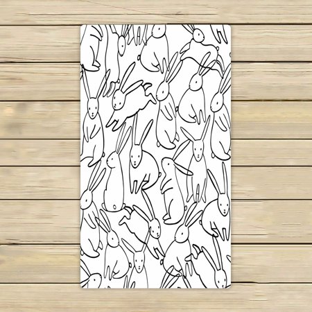 ABPHQTO Rabbit Bunny Towels,Beach Bath Pool Sprot Travel Hand Spa Towel 16x28 Inch