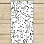 ABPHQTO Rabbit Bunny Towels,Beach Bath Pool Sprot Travel Hand Spa Towel 30x56 Inch