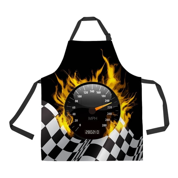 ABPHQTO Racing Background Apron Home Kitchen Apron with Pockets