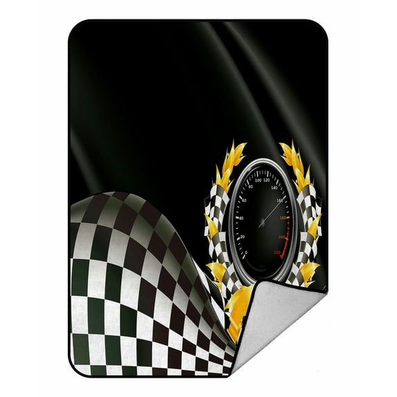 ABPHQTO Racing Fleece Blanket Fleece Back Throw Blanket 58x80 Inch