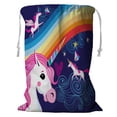 thumbnail image 1 of ABPHQTO Rainbow And Unicorns Storage Basket Laundry Bag with Drawstring 24x32 Inch, 1 of 3