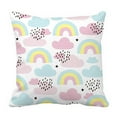 thumbnail image 1 of ABPHQTO Rainbows Clouds Pattern Pillow Case Pillow Cover Pillow Protector Two Sides For Couch Bed 20x20 Inch, 1 of 1