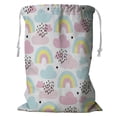 thumbnail image 1 of ABPHQTO Rainbows Clouds Pattern Storage Basket Laundry Bag with Drawstring 18x24 Inch, 1 of 3