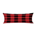 thumbnail image 1 of ABPHQTO Red And Black Tartan Plaid Checkered Pattern Body Pillow Covers Pillow Case Protector Pillowcase 20x60 Inch, 1 of 1