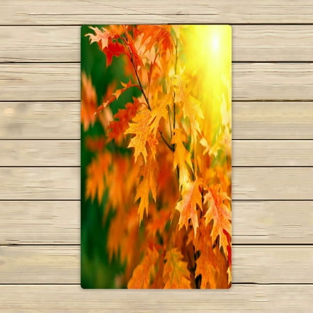 ABPHQTO Red Autumn Leaves Towels Beach Bath Pool Sprot Travel Hand Spa Towel 16x28 Inch