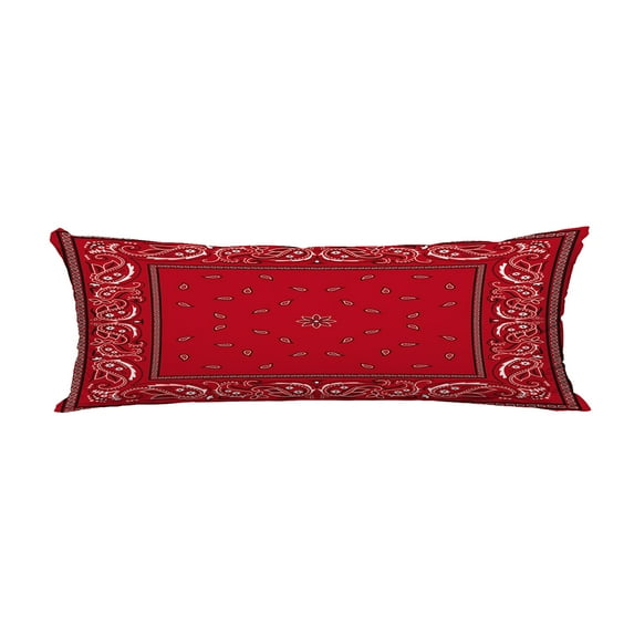 ABPHQTO Red Bandana Body Pillow Covers Pillow Case Protector Pillowcase 20 x 60 Inch