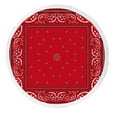 thumbnail image 1 of ABPHQTO Red Bandana Round Beach Blanket with Tassels Beach Throw Towel Yoga Mat Picnic Blanket, 1 of 1