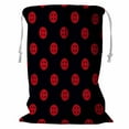 thumbnail image 1 of ABPHQTO Red Black Buttons Polka Dots Storage Basket Laundry Bag with Drawstring 24x32 Inch, 1 of 3
