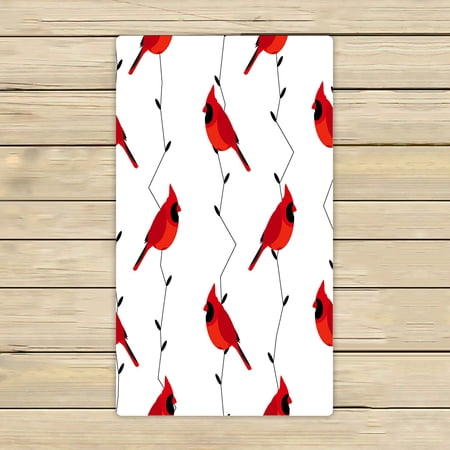 ABPHQTO Red Cardinal Branches Towels,Beach Bath Pool Sprot Travel Hand Spa Towel 16x28 Inch