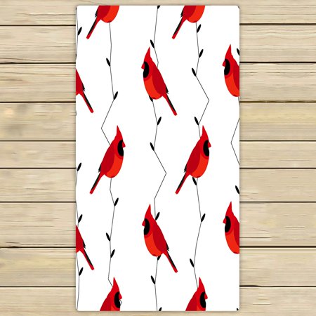 ABPHQTO Red Cardinal Branches Towels,Beach Bath Pool Sprot Travel Hand Spa Towel 30x56 Inch