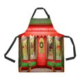 thumbnail image 1 of ABPHQTO Red Christmas Shop Toys Apron Home Kitchen Apron with Pockets, 1 of 2