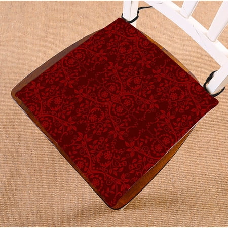 ABPHQTO Red Floral Chair Pad Seat Cushion Chair Cushion Floor Cushion Two Sides Printing 18x18 Inch