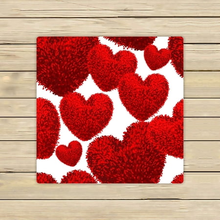 ABPHQTO Red Heart Of A Heart Towels,Beach Bath Pool Sprot Travel Hand Spa Towel 13x13 Inch
