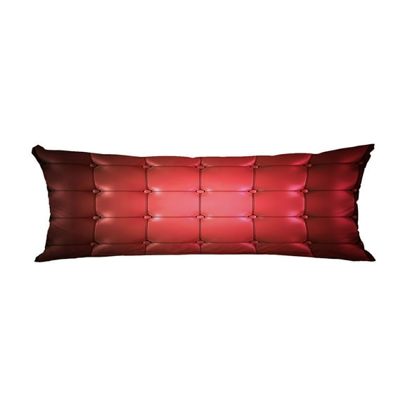 ABPHQTO Red Leather Upholstery Body Pillow Covers Pillow Case Protector Pillowcase 20x60 Inch