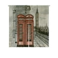 thumbnail image 1 of ABPHQTO Red Phone Booth On The Street In London Japanese Noren Curtain Doorway Door Window Treatment Curtains Cotton Linen Curtain 105x120 cm, 1 of 1