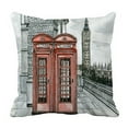 thumbnail image 1 of ABPHQTO Red Phone Booth On The Street In London Pillow Case Pillow Cover Pillow Protector Two Sides For Couch Bed 16x16 Inch, 1 of 1