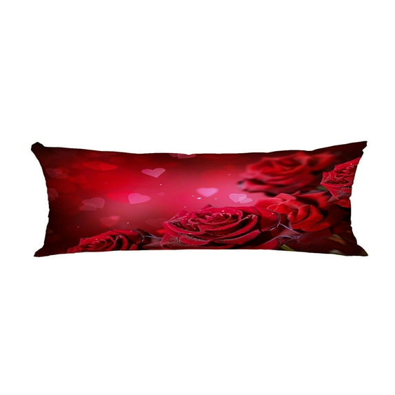 ABPHQTO Red Roses Bouquet Flowers Valentine'S Day Body Pillow Covers Pillow Case Protector Pillowcase 20x60 Inch