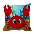 thumbnail image 1 of ABPHQTO Red Sweet Crab Character Underwater World Smiling Crab Pillow Case Pillow Cover Pillow Protector Two Sides For Couch Bed 18x18 Inch, 1 of 1